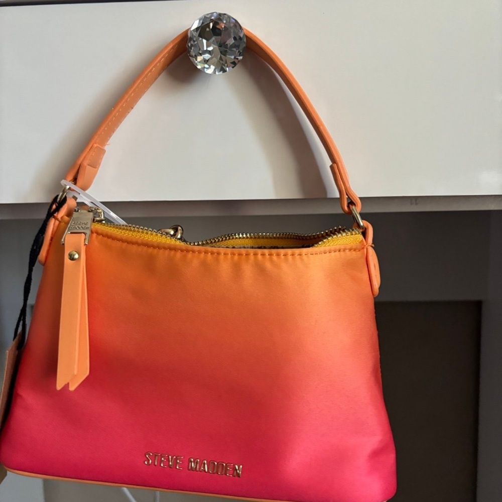 Steve Madden Vibrant Orange and Pink Shoulder Bag